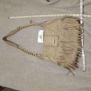 BNWT Big Buddha shoulder bag tan with fringe orig. $92